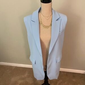 NWT Women's Light Blue Sleeveless Blazer and pants